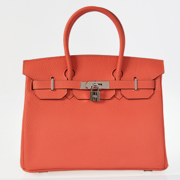 H30LSWRS Hermes Birkin 30cm pelle clemence in Watermelon Red w